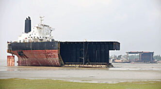 About 40 per cent to 50 per cent of the world’s old ocean-going ships have been dismantled in the shipbreaking area in Bangladesh in the past two decades, according to the Bangladesh Ship Breakers and Recyclers Association. Photo: Rajib Raihan