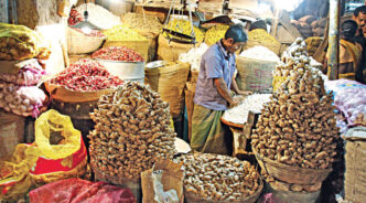 Imported and local ginger is now selling at Tk 250 and Tk 400 per kilogramme whereas it was Tk 140 to Tk 250 respectively a month ago, according to the Trading Corporation of Bangladesh. Wholesale traders said they had increased prices because imports were lower than demand and for word going round that the market situation would normalise before the upcoming Eid-ul-Azha. Photo: Star/file