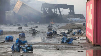 Deadly fire at Sitakunda's BM Container Depot. Photo: Rajib Raihan