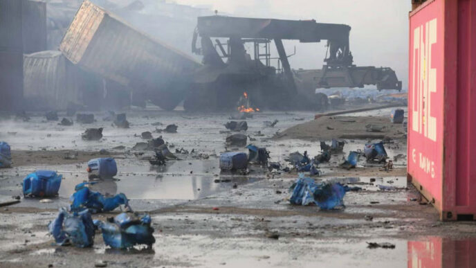 Deadly fire at Sitakunda's BM Container Depot. Photo: Rajib Raihan